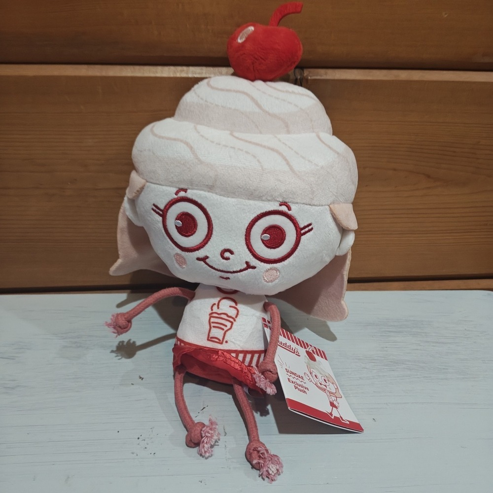 Freddy's Frozen Custard Sundae Plush 8" Stuffed Steakburgers Promo 2024 NWT D32